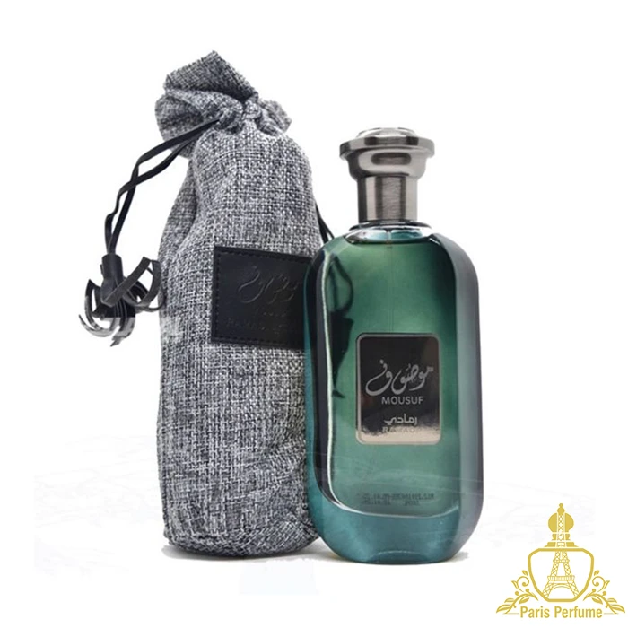 معرفی عطر ادکلن موصوف رمادی سبز ارض الزعفران MOUSUF RAMADI